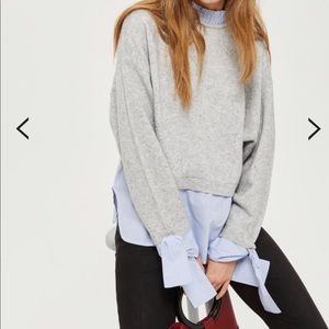 Topshop Petite Hybrid Knit Jumper